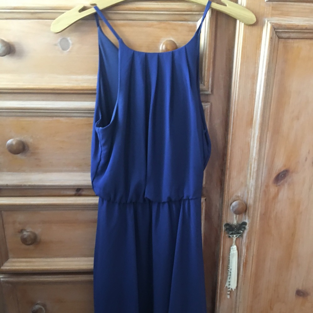 High neck sleeveless mini dress